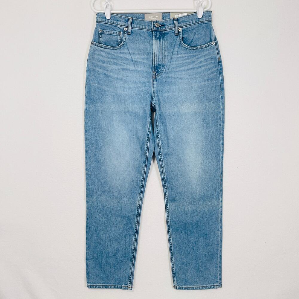 Everlane The Cheeky Straight Jean Womens 31 Sky Blue Light Wash High Rise